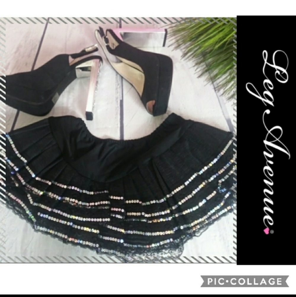 Black leg avenue micro tutu one size